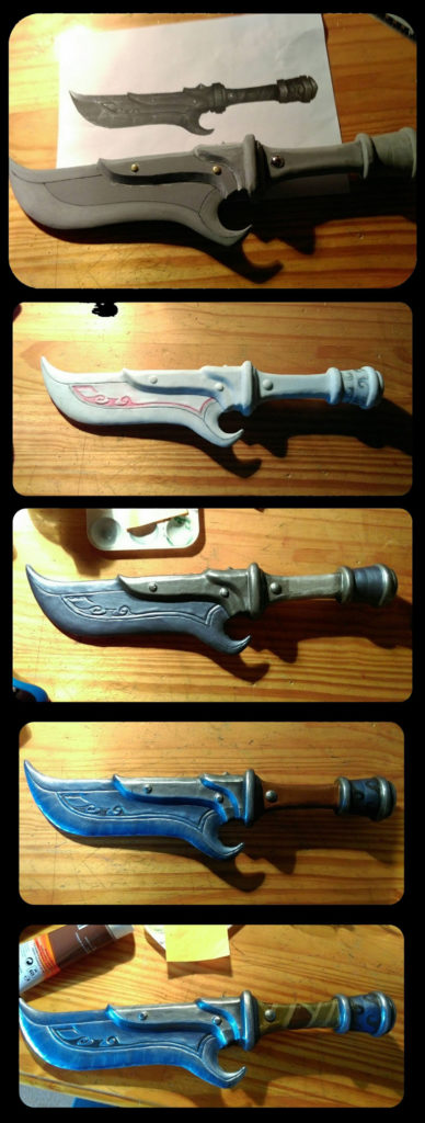 Dague d'acier bleu (inspiration : World of Warcraft) - work in progress