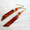 Boucles d'oreilles « Dreams in Colors » rouge - inspiration nature - Bijou de Créateur en cornaline