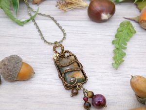 Collier réversible « Sarment de vigne »