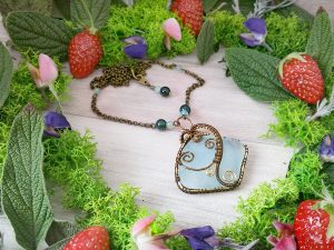 Collier réversible « Coeur des Embruns »