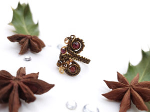 Bague réglable « Au Coeur du Volcan »