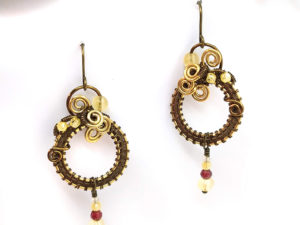 Boucles d’oreilles « Baiser Mimosa »