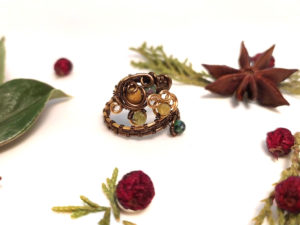 Bague unique « Mer d’Émeraude »