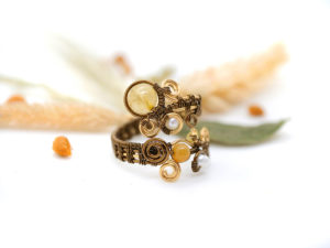 Bague ajustable unique « Le regard d’Helios »