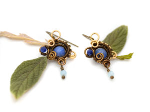 Boucles d’oreilles « Étoile bleue »