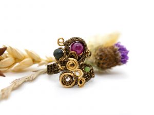 Bague ajustable unique « Litanie du Silence »