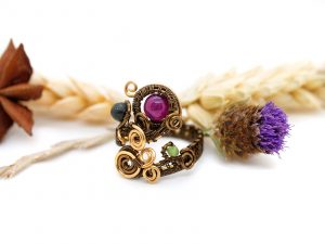 Bague ajustable unique « Litanie du Silence »