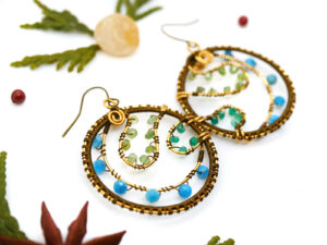 Boucles d’oreilles uniques : « Aurores Boréales »