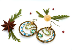 Boucles d’oreilles uniques : « Aurores Boréales »