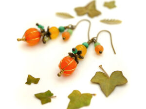Boucles d’oreilles uniques : « Citrouilles »