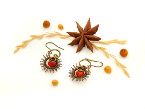 Boucles d’oreilles: « Soleil d’Automne »