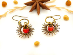 Boucles d’oreilles: « Soleil d’Automne »