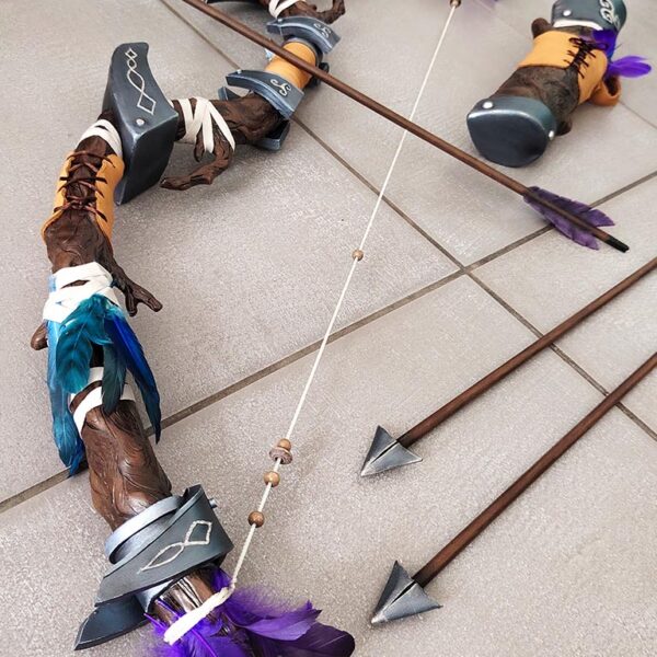 Cosplay Prop / Accessoire de cosplay : Arc et Carquois sylvestre (Création sur mesure)