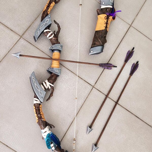 Cosplay Prop / Accessoire de cosplay : Arc et Carquois sylvestre (Création sur mesure)