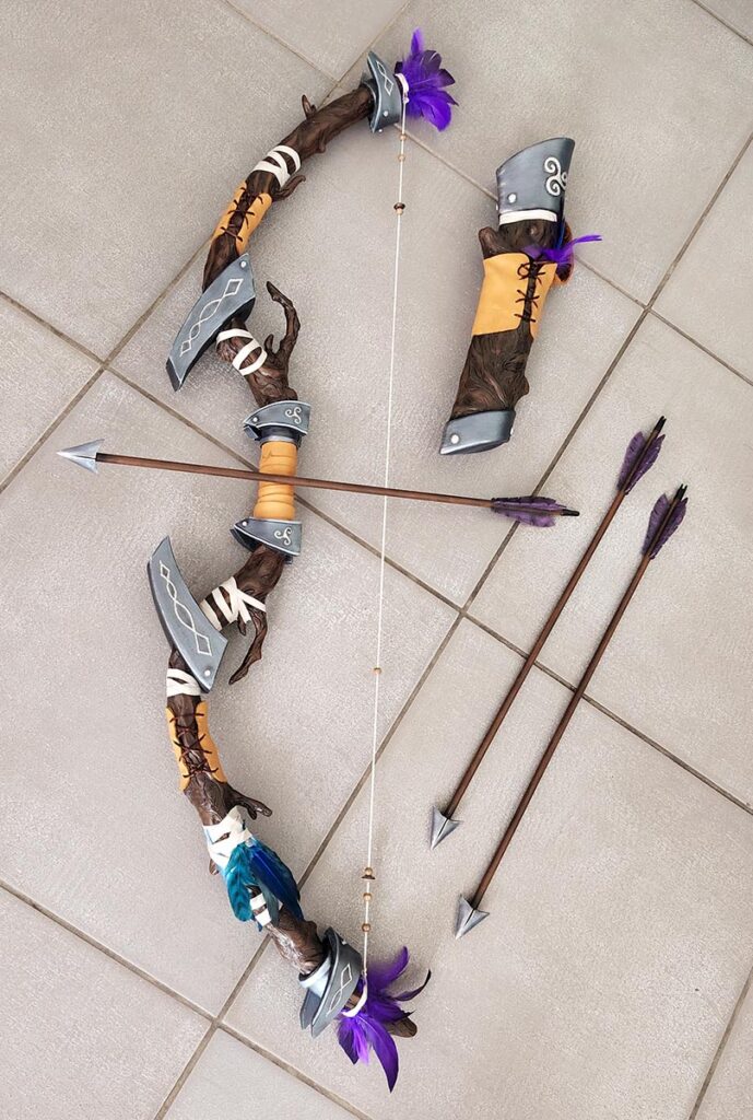 Cosplay Prop / Accessoire de cosplay : Arc et Carquois sylvestre (Création sur mesure)
