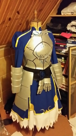 Cosplay SABER : Robe & Armure (partielle), avant finitions peinture