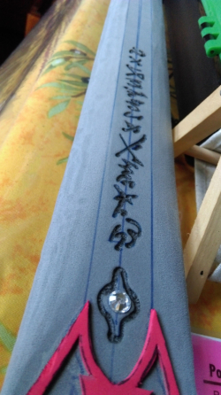 Cosplay SABER : Fabrication de l'épée Excalibur (détails inscriptions)