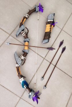 Cosplay Prop / Accessoire de cosplay : Arc et Carquois sylvestre (Création sur mesure)