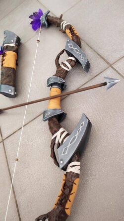Cosplay Prop / Accessoire de cosplay : Arc et Carquois sylvestre (Création sur mesure)