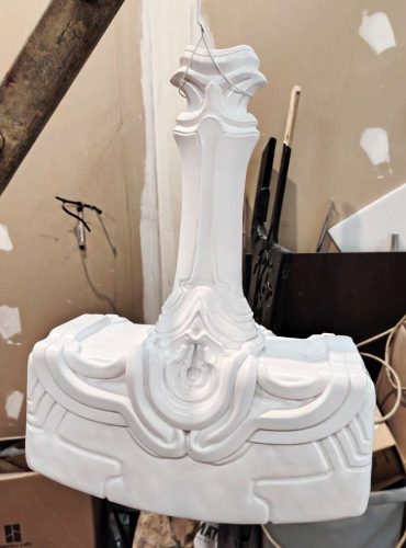 Cosplay Prop / Accessoire de cosplay : Marteau de Forge (Blades of Fire) - Work in progress : sous-couche