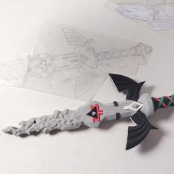 Work in Progress - Cosplay Prop / Accessoire de cosplay : Master Sword rongée (Zelda -Tears of the Kingdom)