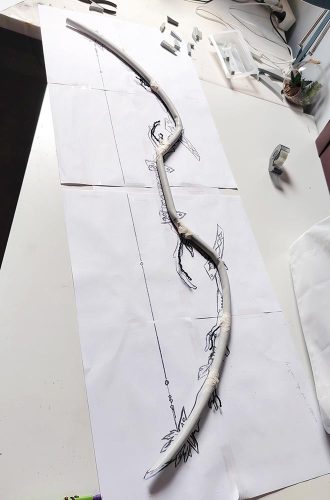 Work in Progress - Cosplay Prop / Accessoire de cosplay : Arc et Carquois sylvestre (Création sur mesure)