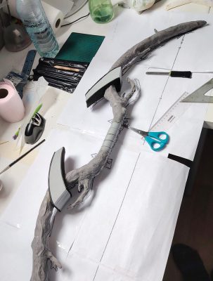 Work in Progress - Cosplay Prop / Accessoire de cosplay : Arc et Carquois sylvestre (Création sur mesure)