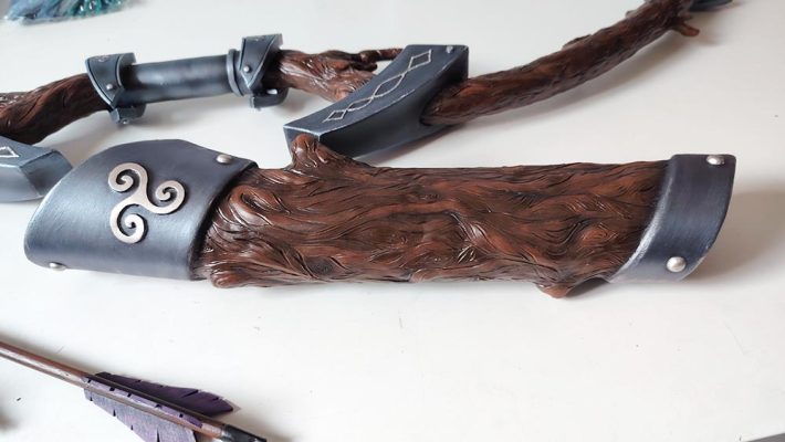 Work in Progress - Cosplay Prop / Accessoire de cosplay : Arc et Carquois sylvestre (Création sur mesure)